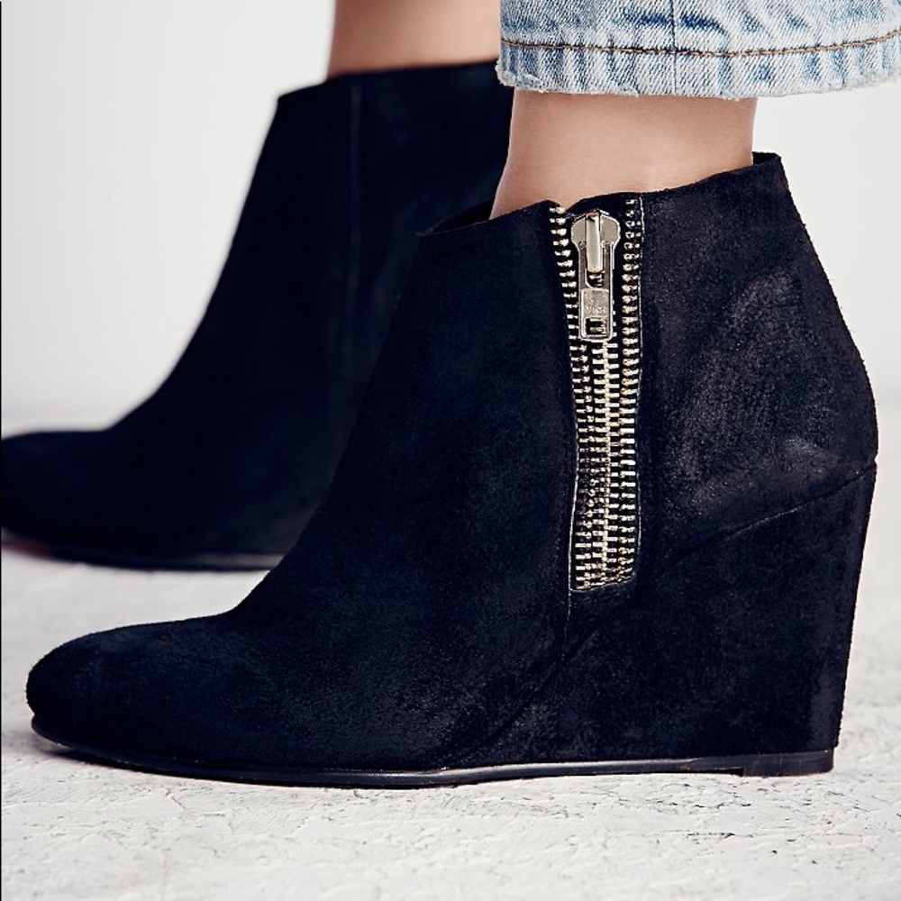 Free People Orlando Wedge ZIP Ankle Boot